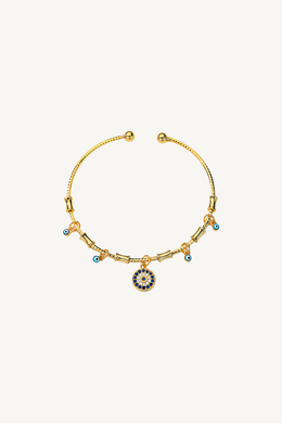 Aegis Evil Eye Bracelet – 18K Gold Plated Stainless Steel