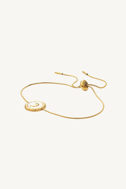 Adjustable Crescent Slider Bracelet – 18K Gold Plated Stainless Steel