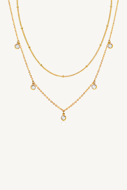 Luméa Layered Necklace – 18K Gold Plated Stainless Steel
