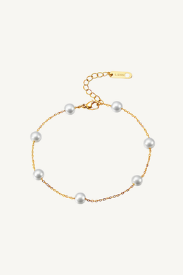 Perlina Bracelet – 18K Gold Plated Stainless Steel & Pearl Imitation