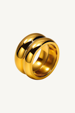 Aurex Dome Ring – 18K Gold Plated Stainless Steel