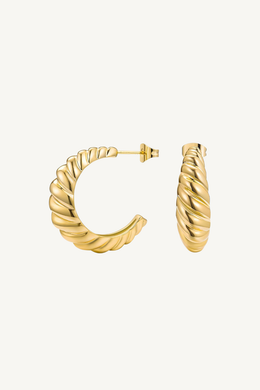 ARCÉ Sculpted Stud Earrings – 18K Gold Plated Stainless Steel