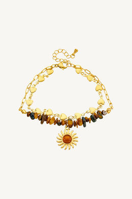 Solara Bracelet – 18K Gold Plated Stainless Steel & Natural Stones